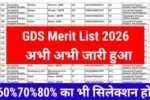 India Post GDS Merit List 2026